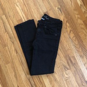 Black straight leg American eagle jeans